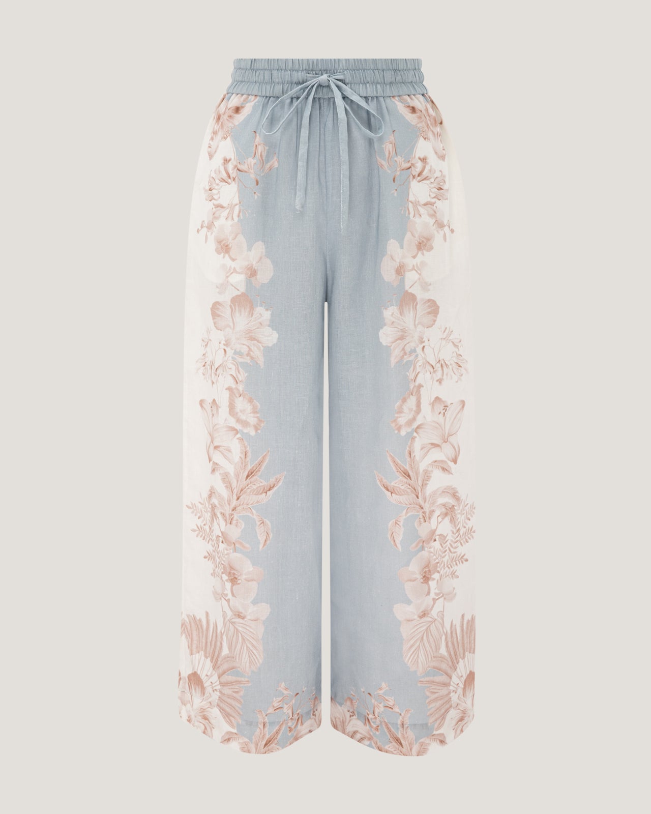 Women Carol Printed Elasticated Straight Leg Trousers