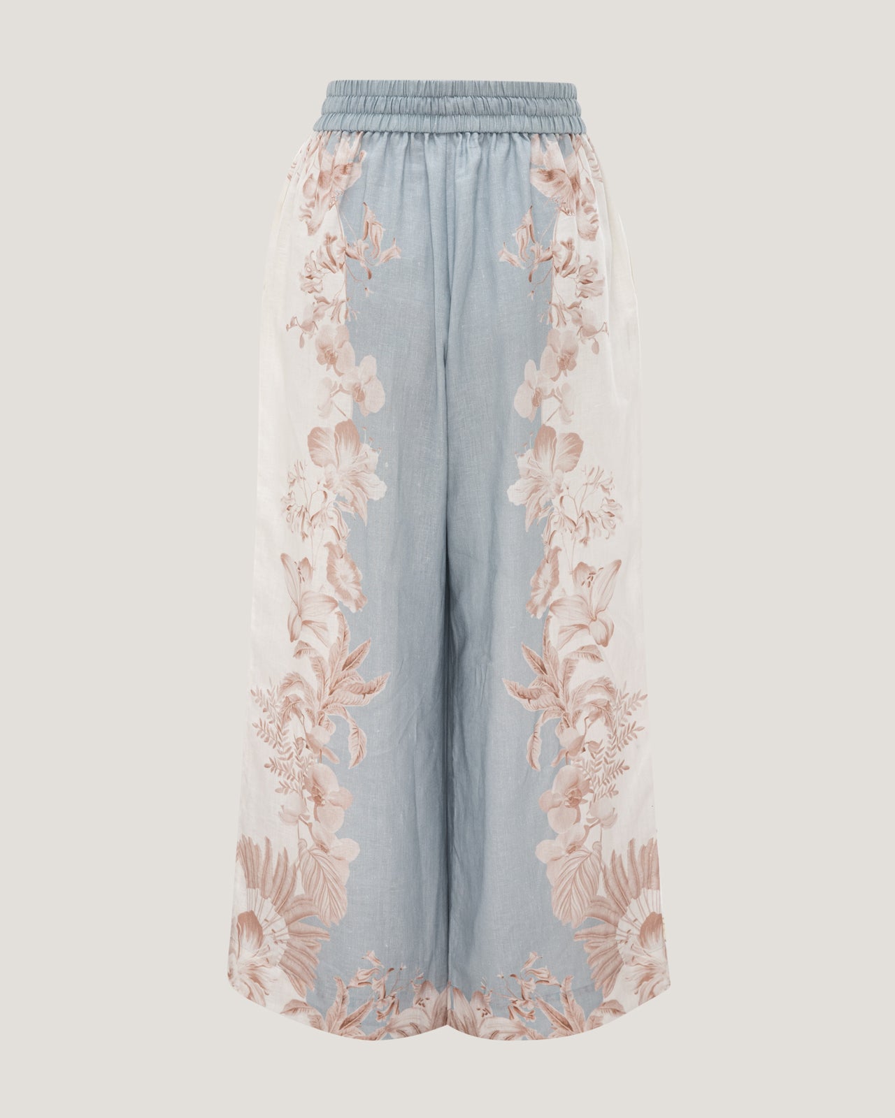Women Carol Printed Elasticated Straight Leg Trousers