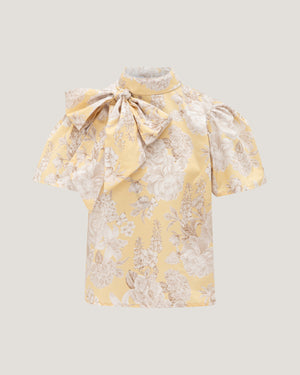 Girls Bow Printed Top