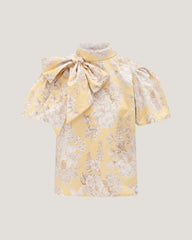 Girls Bow Printed Top