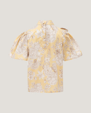 Girls Bow Printed Top