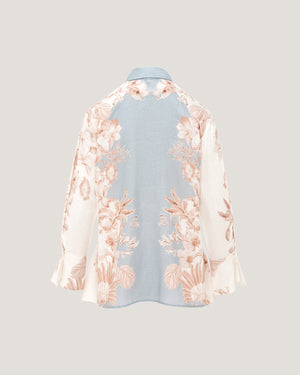 Women Carol Cuff Detailed Printed Shirt