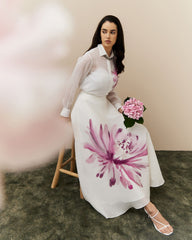 Women Alaia Flared Printed Skirt