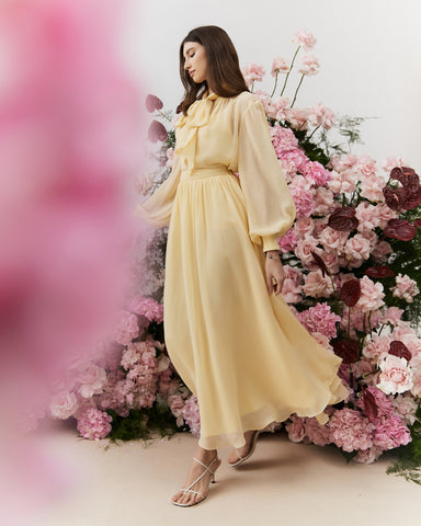 Women Lucy Gathered Silk Skirt
