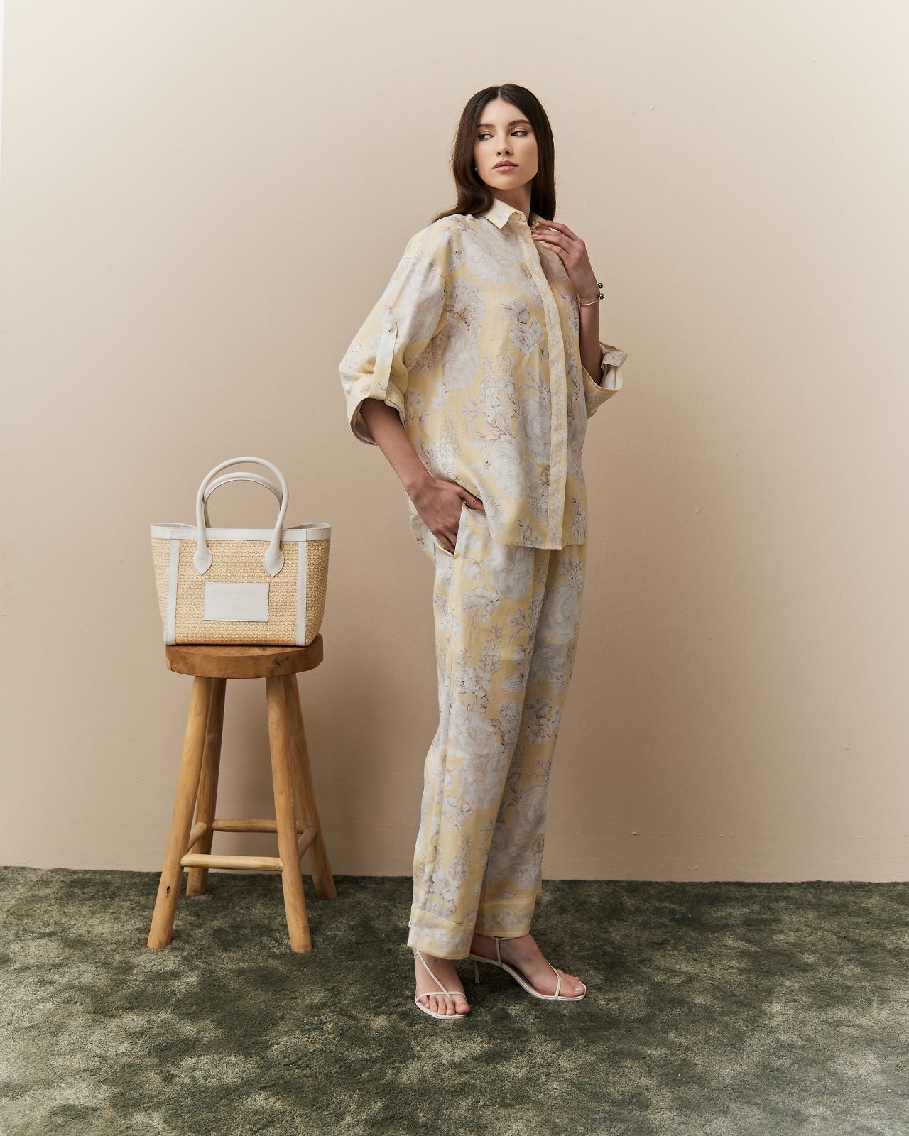 Women Jamila Border Printed Trousers