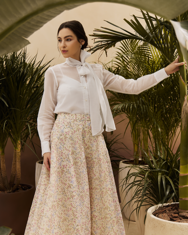 Women Milena Tie Neck Blouse