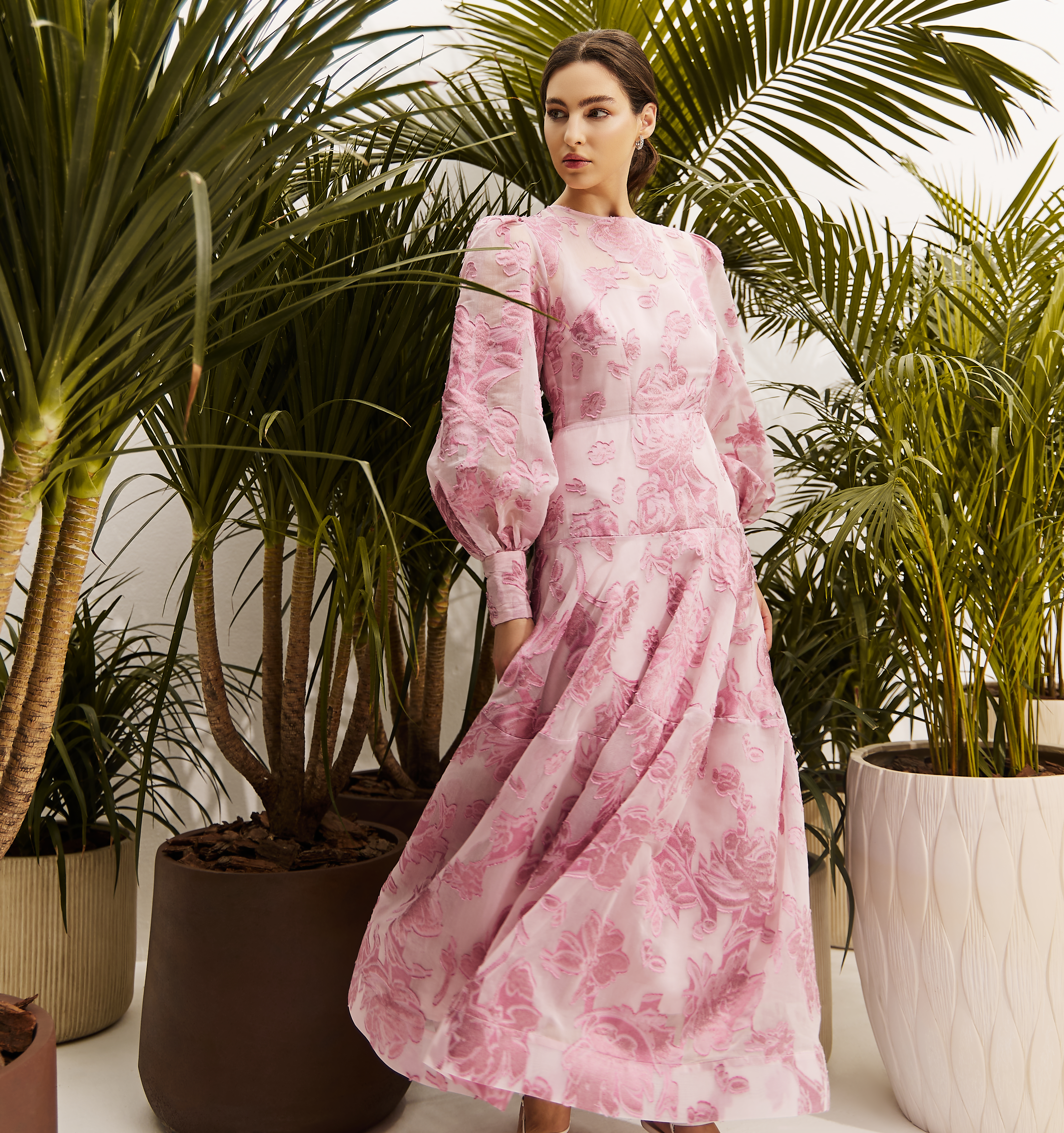 Women Yara Jacquard Maxi Dress