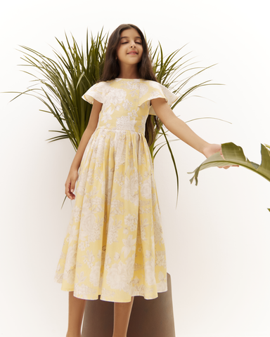 Girls Millie Pleated Printed Dress