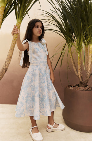 Girls Rory Ribbon Printed Dress