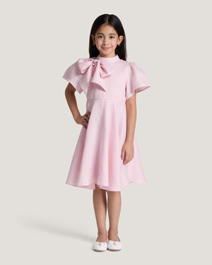 Girls Front Bow Dress